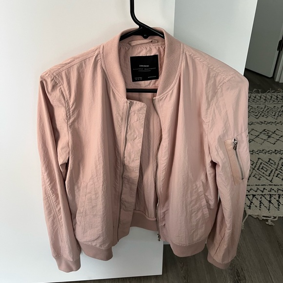 Zara lightweight pink bomber jacket - Picture 1 of 4